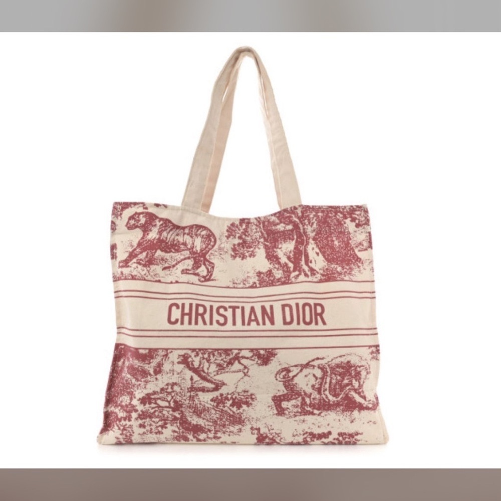 Dior Red and Cream Tote Bag GWP Authentic COA Included
